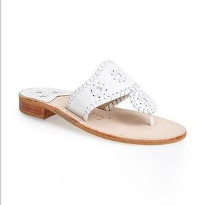 Jack Rogers White Flat Sandals